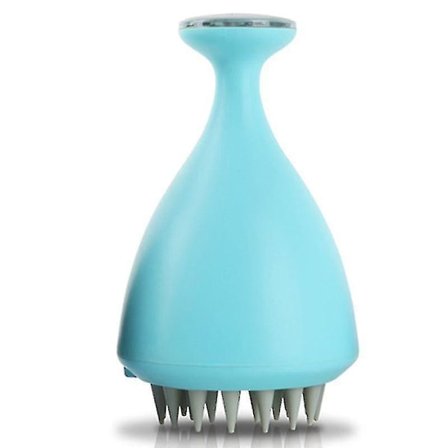 Silicone Hair Electric Scalp Massager Red Light Shampoo Brush Head Scrubber