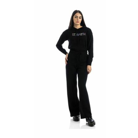 Saint Barth, Wide Trousers Zwart, Dames, Maat:S