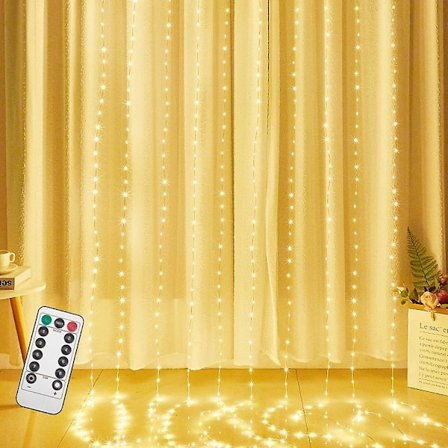 LED Lysstreng USB Vandfald 3mx2m 200LEDs Gardin