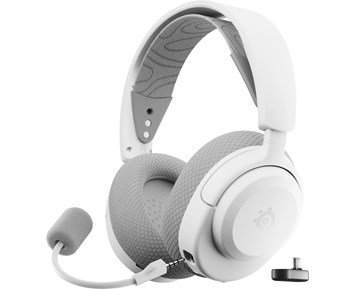 SteelSeries Arctis Nova 3PW White - Trådlöst gamingheadset med hög komfort & hållbarhet
