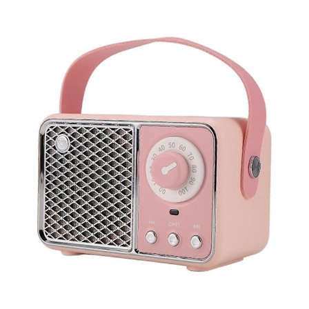 Bluetooth Högtalare Portabel Ljudhögtalare Musik Trådlös Radio FM Mini Blootooth Audio Rosa