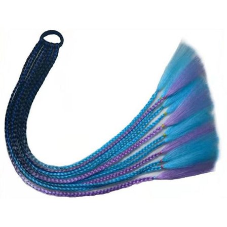 Flerfarvet hestehale paryk pandebånd 4 4