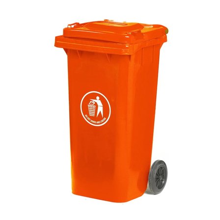 Universal wheelie bin, 940x460x550 mm, 120 L, red