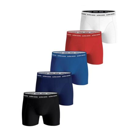 Björn Borg Solid Sammy 5-pack Boxers Multicolor S