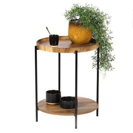 Pyöreä apupöytä 2 tasoa Joya Urban Living - Luonnollinen