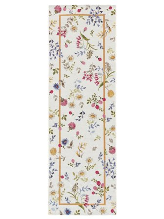 Washable Indoor/Outdoor Rug Flora Multicolor Runner Small Oeko-Tex