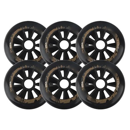 6 kpl Inline-pikaluistelupyörät 85A Rullaluistelupyörät 90mm/100mm/110mm Yleiskäyttöiset sisä- ja ulkokäyttöön, varaosatarvikkeet 100mm musta