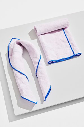 Pastill - Bonne serviet i fransk hør 2-pak - Lilla - Servietter - 50X50 - Fra Homeroom