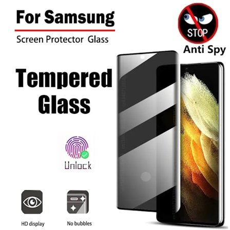 Sekretesshärdat glas Samsung Galaxy Note 20 skärmskydd Anti Spy Fingeravtryckslåsning