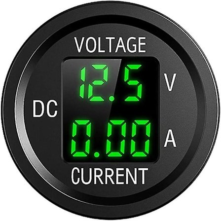 12V Vanntett LED Digital Voltmeter 9V-48V DC Strøm Voltmeter For Biler Motorsykler Lastebiler Båter Yachter (Grønn)