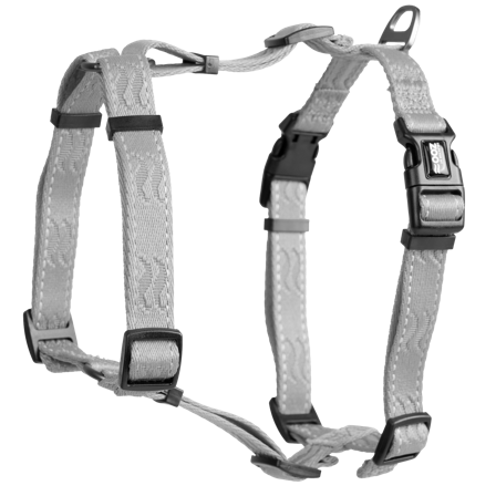 Selected by ZOO - Sele Rufus H-sele justerbar L/XL 25 mm x 100 cm Grå - Hund - Halsbånd - ZOO.no