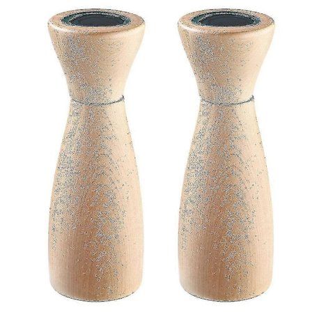 Puinen käsikäyttöinen pippurimylly, keraaminen jauhin