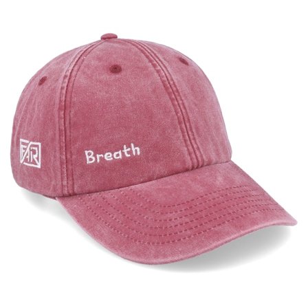 Fair - Red unconstructed Czapka Z Daszkiem - Breath Side Logo Washed Red Dad Cap @ Hatstore