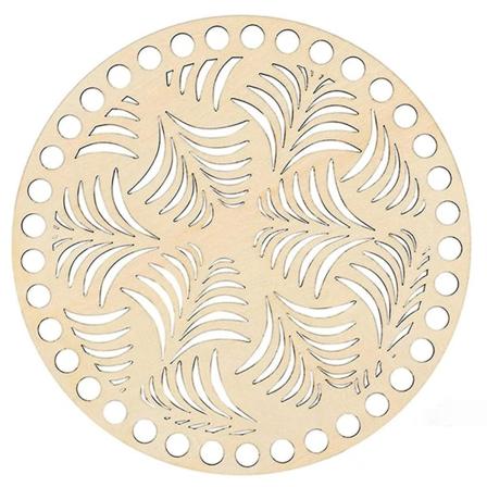 2 st träplattor för stickning Virkad vävd korgpåse Botten/ cap Vävning Craft Shaper med hål