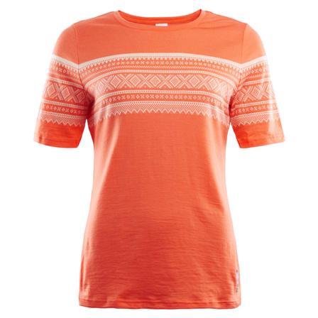 Aclima DesignWool Marius T-Shirt Women Women short-sleeved sweaters Orange XS