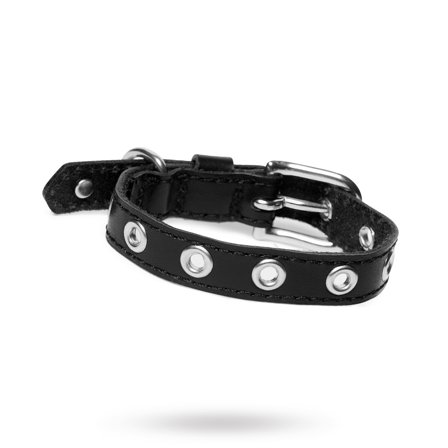 DOGArtist - ROCK Black - Läder Hundhalsband- Hundhalsband
