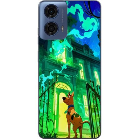 Yhteensopiva Puhelinkuori Motorola Moto G24 Scooby Doo juliste aavekoti sarjakuvamysteeri koira retrot sarja aave vihreä pelottava Halloween taide