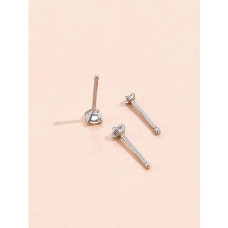 Pack Med 3 St. Näspiercing I 316l Stål Med 3 Storlekar På Cz