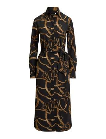 Lauren Ralph Lauren | Belting-Print Crepe Shirtdress | 38