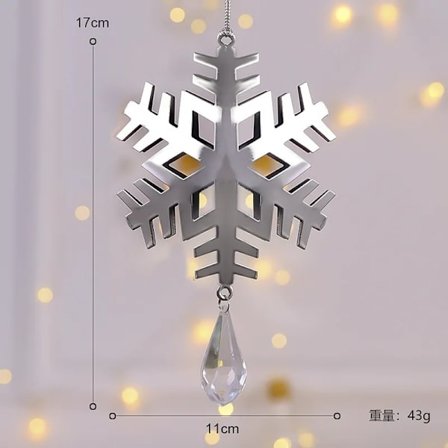 15 cm julesnefnug juletræspynt Noel krystal rensdyr krans hængende ornament glædelig julepynt til hjemmet 2023 P