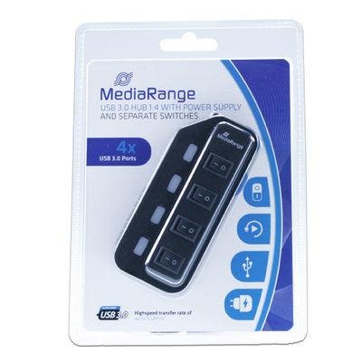 MediaRange USB-HUB 4-Port USB 3.0 extern F-FEEDS