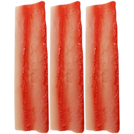 3 st Fidget Stretchy Sensoriska Leksaker Realistiska Bacon Modeller Imitation Bacon Strips