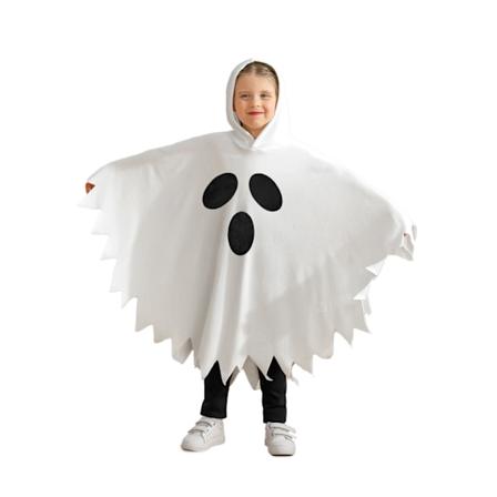 GYRATEDREAM Halloween Spøgelseskappe til småbørn, drenge og piger, Halloween-kostumer til børn, 1-6 år hoodedbooface 5