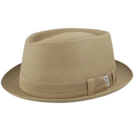 Stetson - Beige porkpie Hatt - Cotton Khaki Pork Pie @ Hatstore