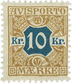 Danmark 1907 - Avisportomærke AFA 10 - Ubrugt
