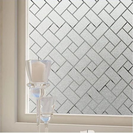 40*200cm Fönsterfilm för integritet, Anti-UV elektrostatisk film Självhäftande