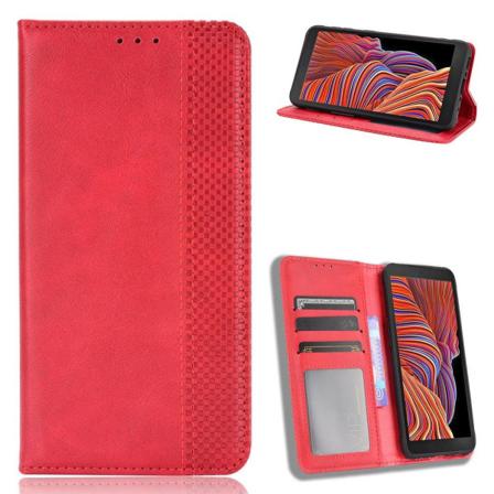 Bofink Vintage läder Samsung Galaxy Xcover 5 fodral - Röd Röd