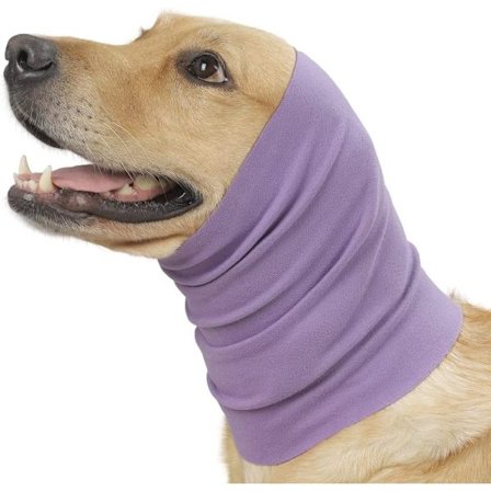 Ørevarmer til hunde, støjreducerende, bløde, varme, vaskbare, lilla (S, lilla)
