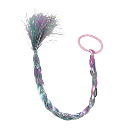 Complement Kids Hårsnodd Med Fläta I Rosa, Turkos Och Silver Accessoarer Unisex #74CCC7