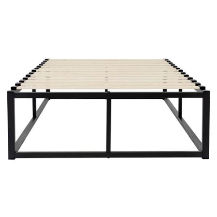 Ml Design Metallbädd 90x200cm På Stålram Med Slattram, Svart, Svart