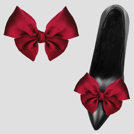 2stk Skoklips Charm Spenne VINRØD