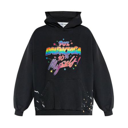 Balenciaga, Sweatshirt with logo Zwart, Dames, Maat:S,Katoen