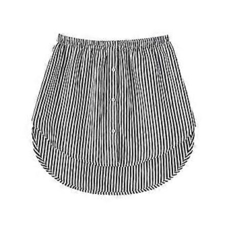 2023 UUSI Naisten Säädettävä Kerrospukeutumisvaikutelman Antava Tekoaluspaidan Helma (M Musta Valkoinen)