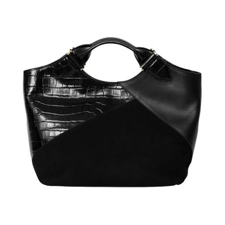 Decadent Copenhagen Teddy patchwork tote - Black Sort, Dame Håndtasker, Størrelse: ONE Size