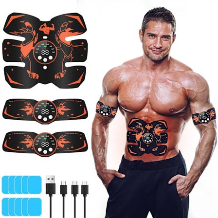 EMS Ab Træner, Professionel Muskelstimulator til Toning & Styrkelse, Bærbar EMS Enhed til Mave, Arme, Ben – Hjemme- & Fitnessbrug