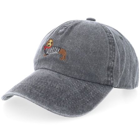 Iconic - Svart unconstructed Keps - French Hot Dog Vintage Washed Black A-frame Dad Cap @ Hatstore