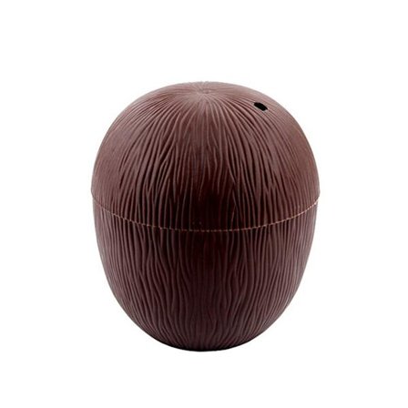 6 stk. Kokosnøddeskal til cocktails Hawaii-fest Plastikdrikflaske 56g