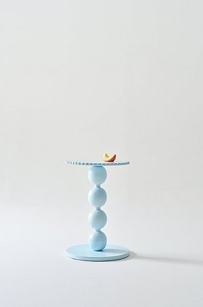 Jotex - Sidobord ø 44 Cm Mangoträ Blå IVES - Köp Sidobord & småbord hos Jotex