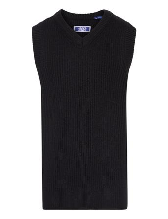 Jorrib Knit V-Neck Vest Jnr Vest Svart Jack & J S*Betinget Tilbud