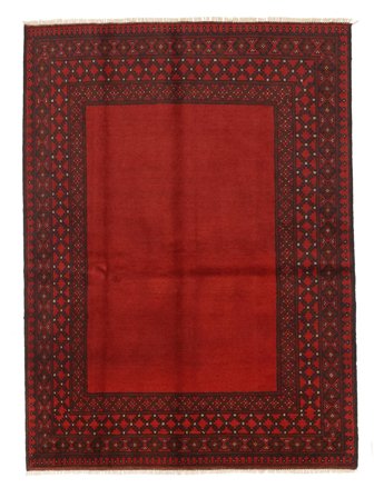Afghan Fine Tæppe 147X193 Mørkerød/Sort Uld, Afghanistan