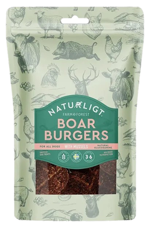 Naturligt Hundtugg Naturligt Farm & Forest Boar Burger 120 g