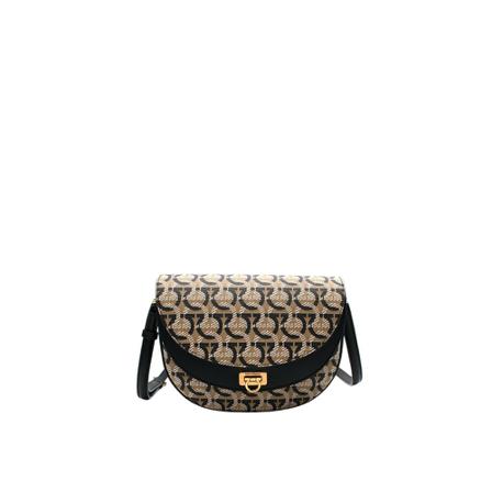 Salvatore Ferragamo Pre-owned Gancini Print Canvas Saddle Taske inbo, Dame Vintage Tasker, Størrelse: ONE Size