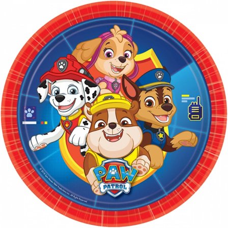 Paw Patrol Hjältar pappersfat 23 cm 8 st