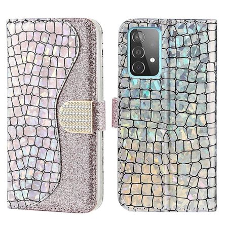 Kimaltava jauheella koristeltu lompakkokotelo jalustalla Samsung Galaxy A52 4G/5G/A52s 5G -puhelimelle