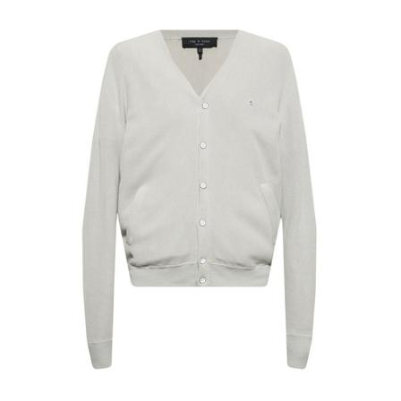 Rag & Bone, Cotton cardigan Grijs, Heren, Maat:L,Katoen