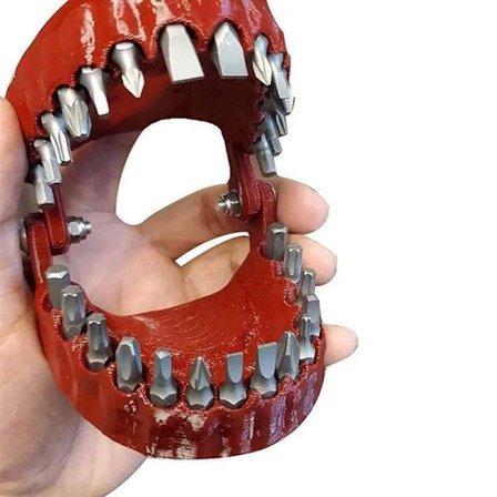 Tandproteseboreholder Tænder Model Skruetrækkerholder